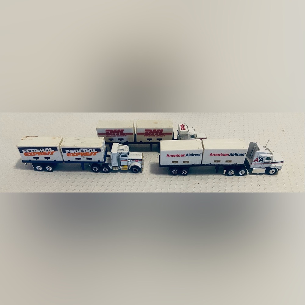 1980’s Truck Trailers with Federal Express, DHL & American Airlines Cargo. Used